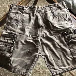 Army fatigue cargo shorts
